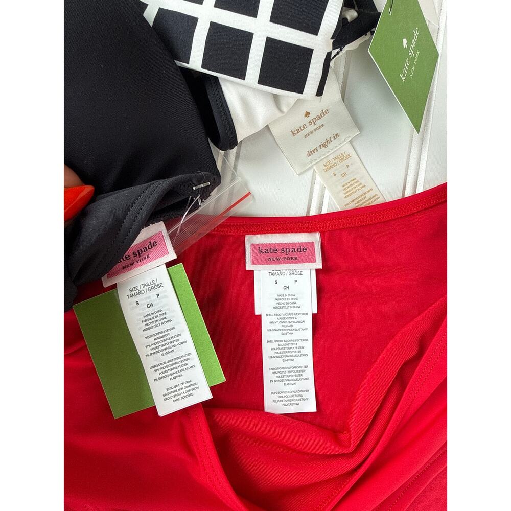 NWT Kate Spade 3 PC Swimsuit Bikinis High Waist Swim Beach Summer Bundle Size S - Picture 6 of 8